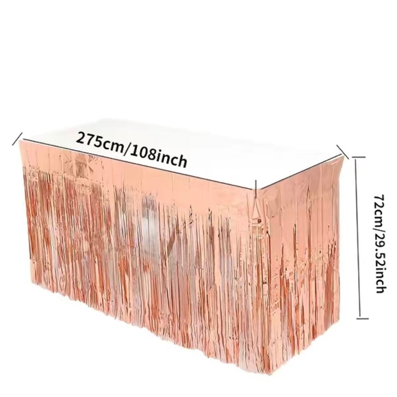 Laser Fringe Table Skirt, Party Decorations - Picture 2 of 2